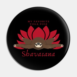 Yoga sloth - Shavasana Pin