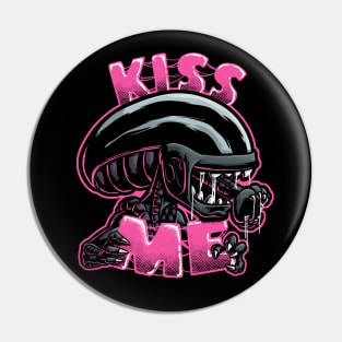 Kiss Me - Pink Pin