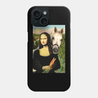 Mona Lisa Offers a Carrot to her Arabian Horse Phone Case