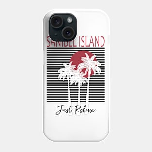 Sanibel Island Beach Palm Tree Sunset Just Relax Phone Case