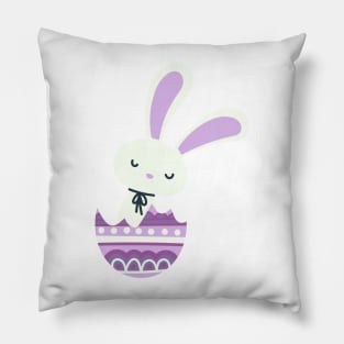 Shades of purple rabbit in egg shell, purple, rabbit,bunny,egg,egshell,easter,spring,gift, Pillow