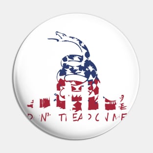 Don't tread on me Painted American Flag Pin