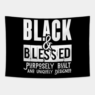 Black Blessed Pride Uniquely Designed and Purposely Built Tapestry