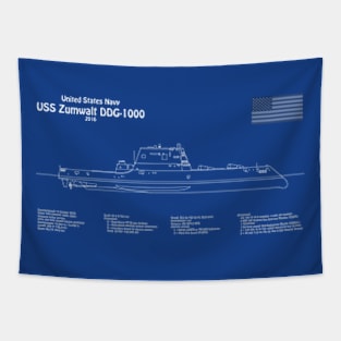 USS Zumwalt DDG-1000 Destroyer ship plans - ADpng Tapestry