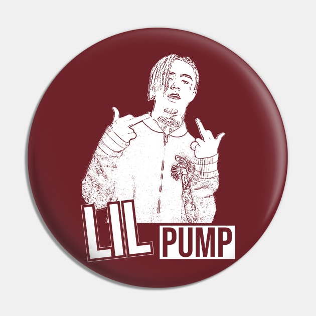 Lil pump // White retro // Rapper Pin by Degiab