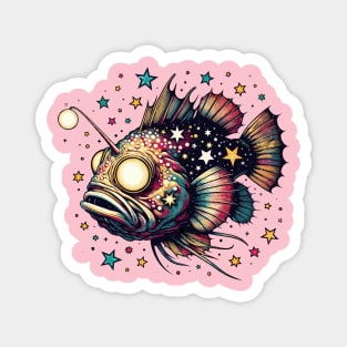 Angler fish with stars Magnet