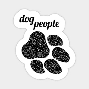 dog people - black Magnet