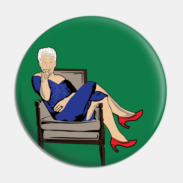 BIll Clinton In Blue Dress Pin by CabalCollection