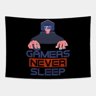 Gamers Never Sleep Tapestry