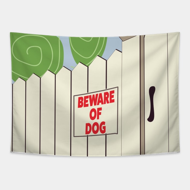 Beware Of Dog Tapestry by nickemporium1