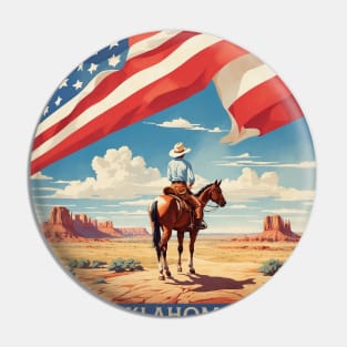 Oklahoma United States of America Tourism Vintage Poster Pin