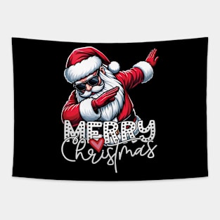 Merry Christmas Holiday Cool Santa Dabbing Tapestry