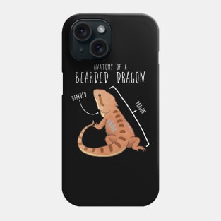 Bearded Dragon Lizard Reptile Anatomy Phone Case