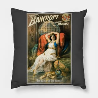 Vintage Magic Poster Art, Bancroft, Prince of Magicians Pillow