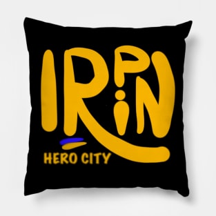 Irpin. Ukraine hero cities (UHC). Pillow