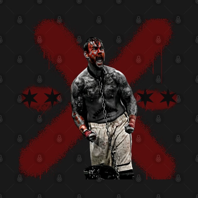 CM Punk "Blood Series" by WrestlingThrowbacks