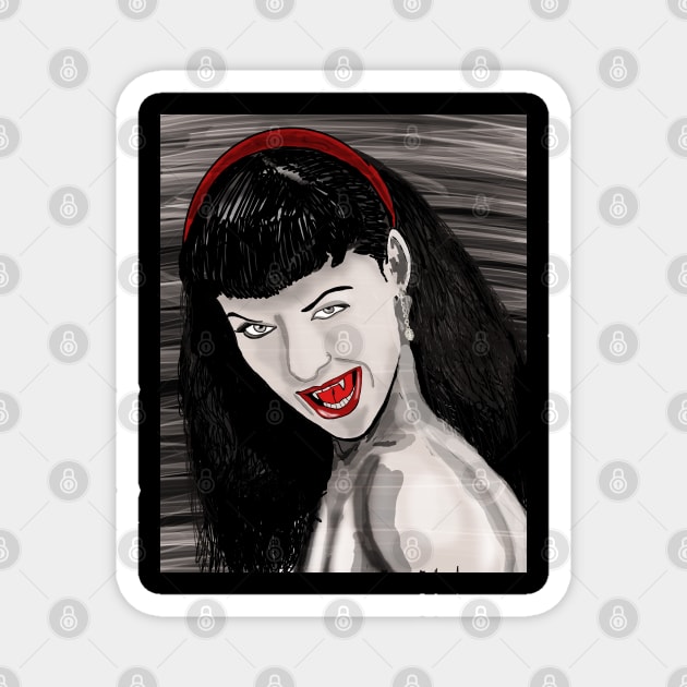 Vampire Bettie Magnet by TL Bugg