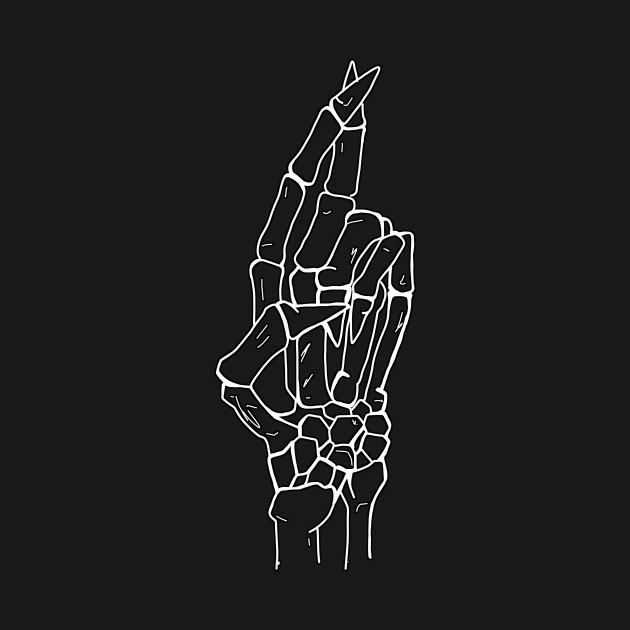 Fingers Crossed - Skeleton Hand - Kids T-Shirt | TeePublic