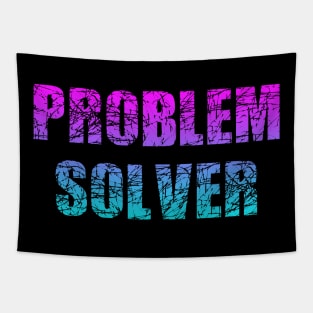 Problem Solver Math Teacher pink and blue Tapestry