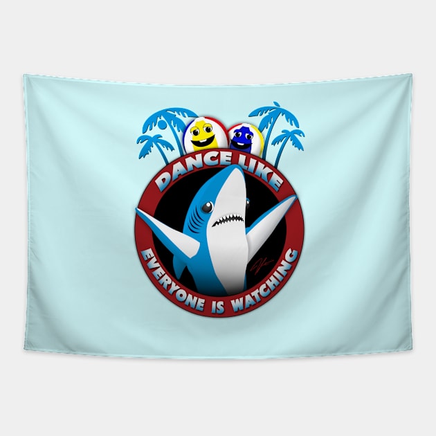 Dance Like Everyone Is Watching-Left Shark Tapestry by fotofixer72