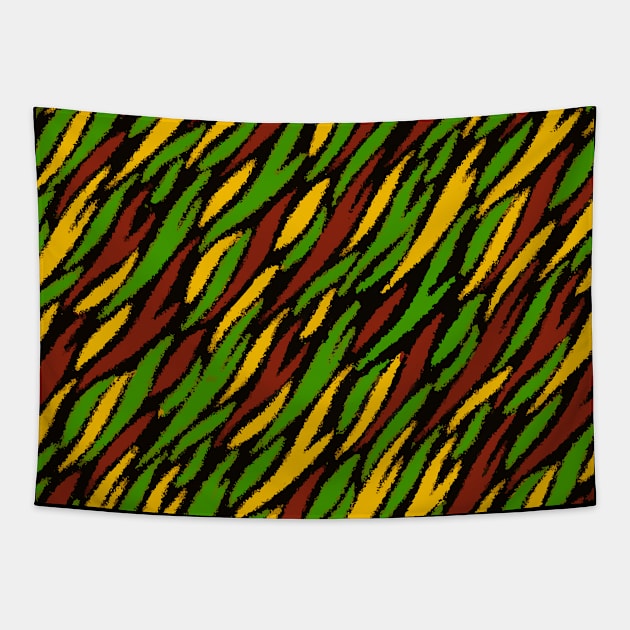 Animal Skin with African Color Style Tapestry by Tilila