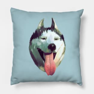 Husky head Pillow