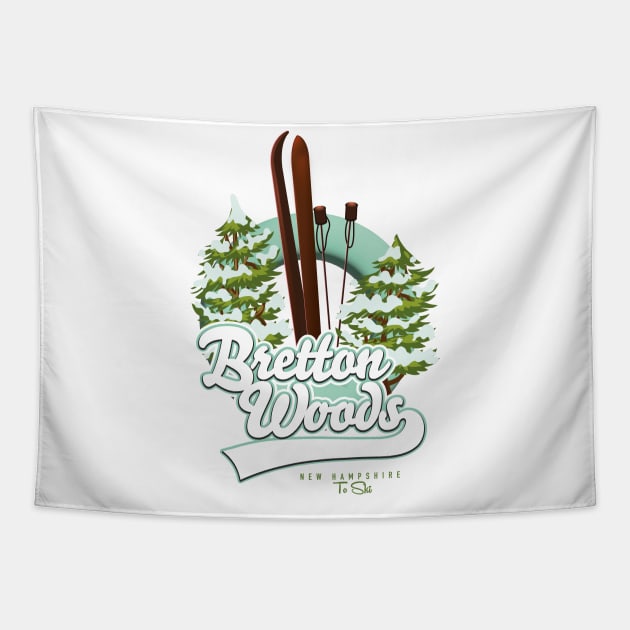 Bretton Woods New Hampshire ski logo Tapestry by nickemporium1