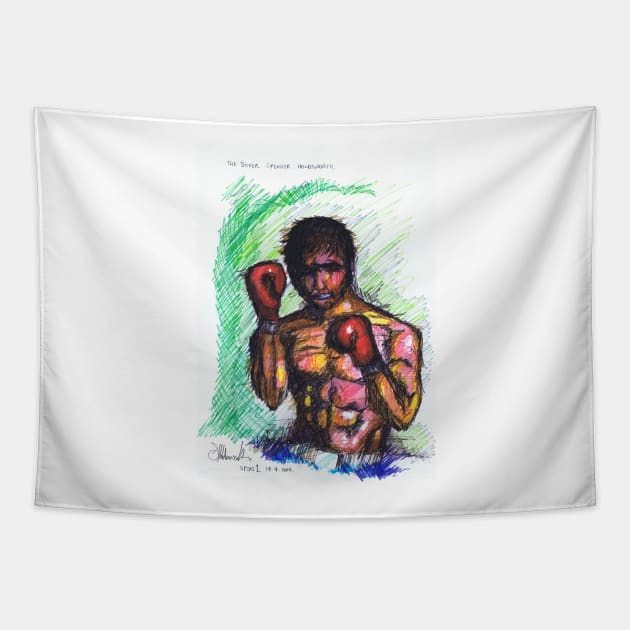 The Boxer Tapestry by SpencerHart