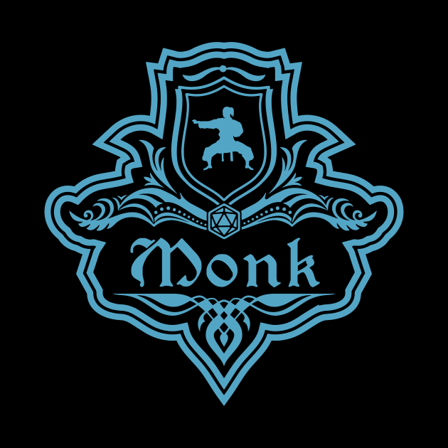 D&D Monk 1 Color Emblem by Sunburst