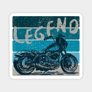 Vintage Motorcycle Fan Retro Legend Biker Magnet