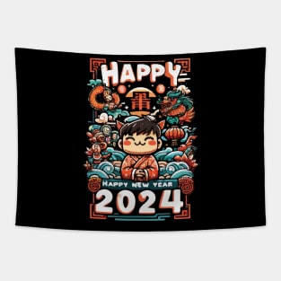 happy new year 2024 Tapestry