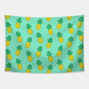 Pineapple Pattern (Aqua) Tapestry