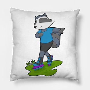 Racoon Inline skating Roller skates Pillow