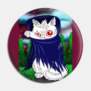 White Dracula Kitty Pin