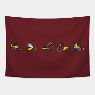 Excavator Tapestry