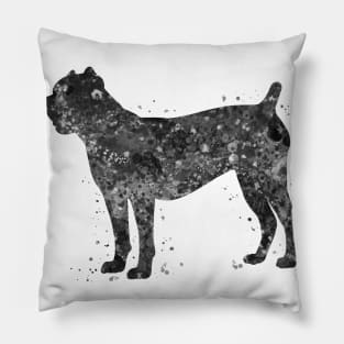 Cane corso dog black and white Pillow