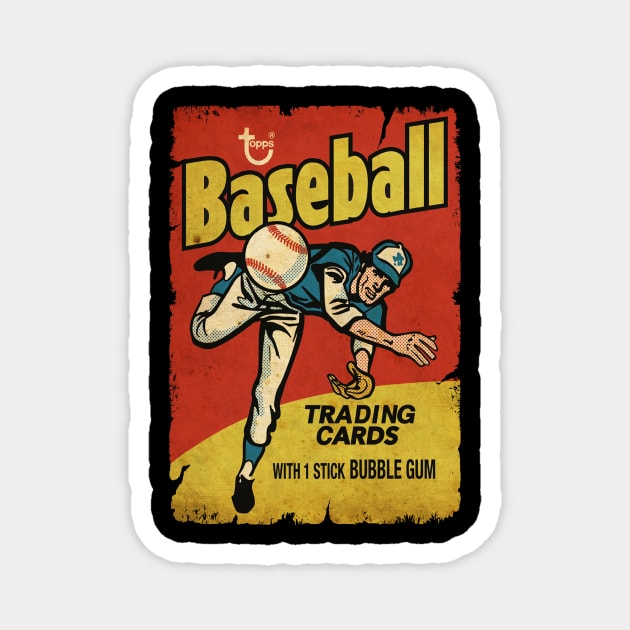 VINTAGE BASEBALL - TRADING CARDS Magnet by kedaiadon