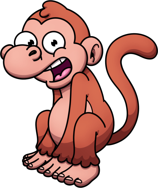 Cute Monkey Kids T-Shirt by TheMaskedTooner