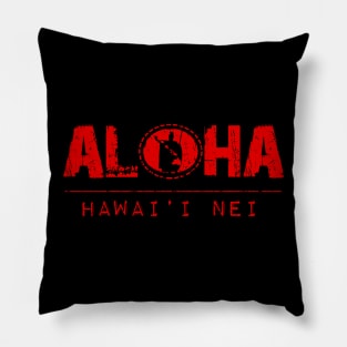 Aloha Rising Sun King Kamehameha(red) by Hawaii Nei All Day Pillow