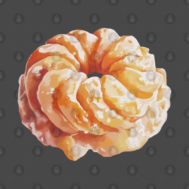 Honey Cruller - donut painting (no background) by EmilyBickell