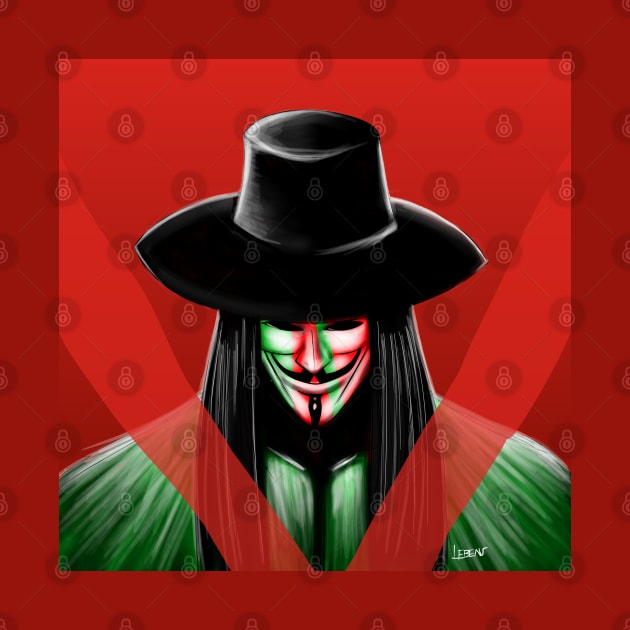 v for vendetta in red by jorge_lebeau