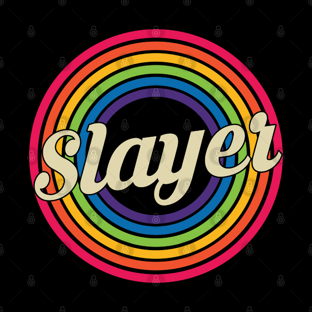 Slayer - Retro Rainbow Style by MaydenArt