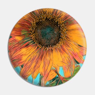 Sunflower - Burnt Orange Pin