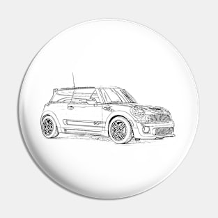 Mini GP Wireframe Pin