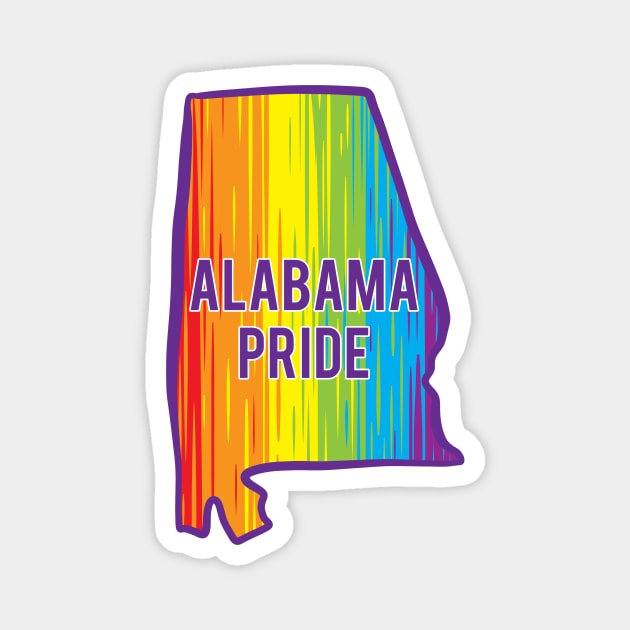 Alabama Pride - LGBTQ Magnet by Manfish Inc.