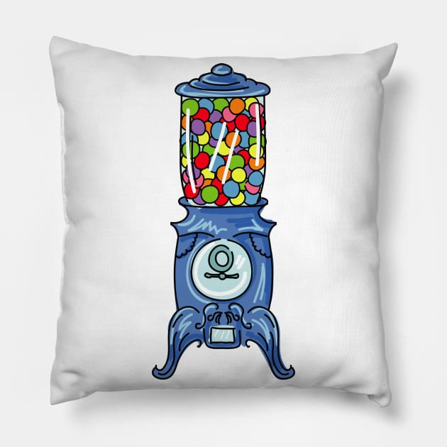 Retro Gumball Machine Pillow by SWON Design