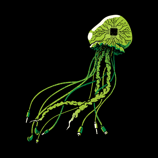 Technology Cyberpunk Jellyfish Science Computer by Tobe Fonseca by Tobe_Fonseca