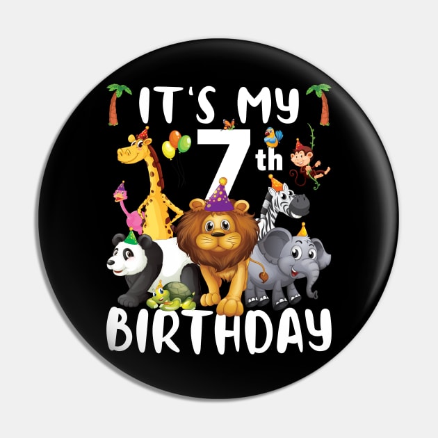 Its My 7th Birthday Safari Jungle Zoo Lovers Birthday Party Pin by Sowrav