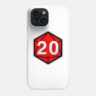 NATURAL 20 - RED LOGO Phone Case