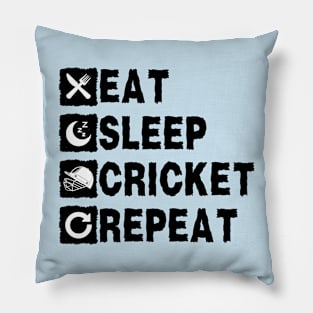 Eat sleep Cricket Repeat Pillow